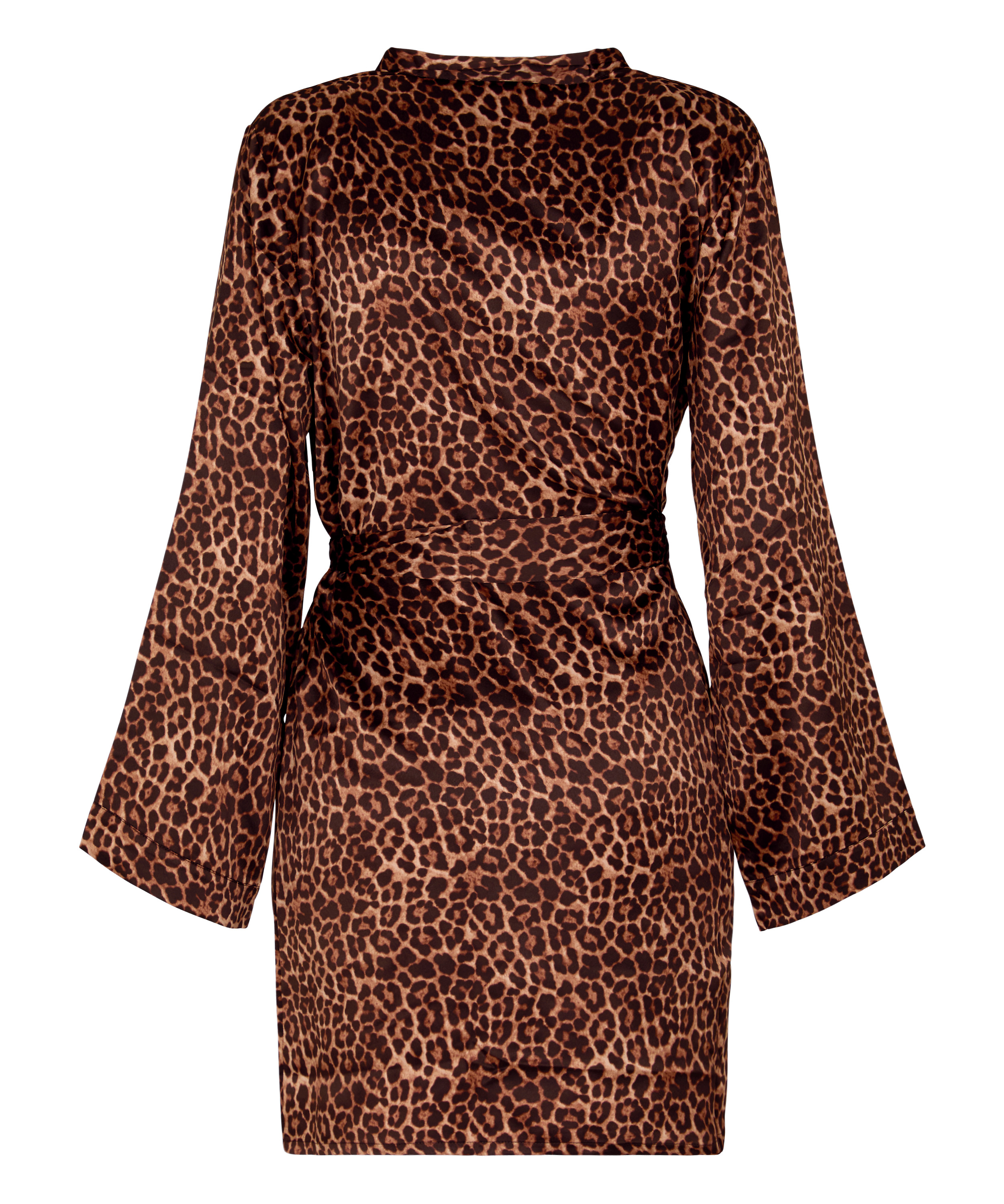 Satin kimono, Black, main