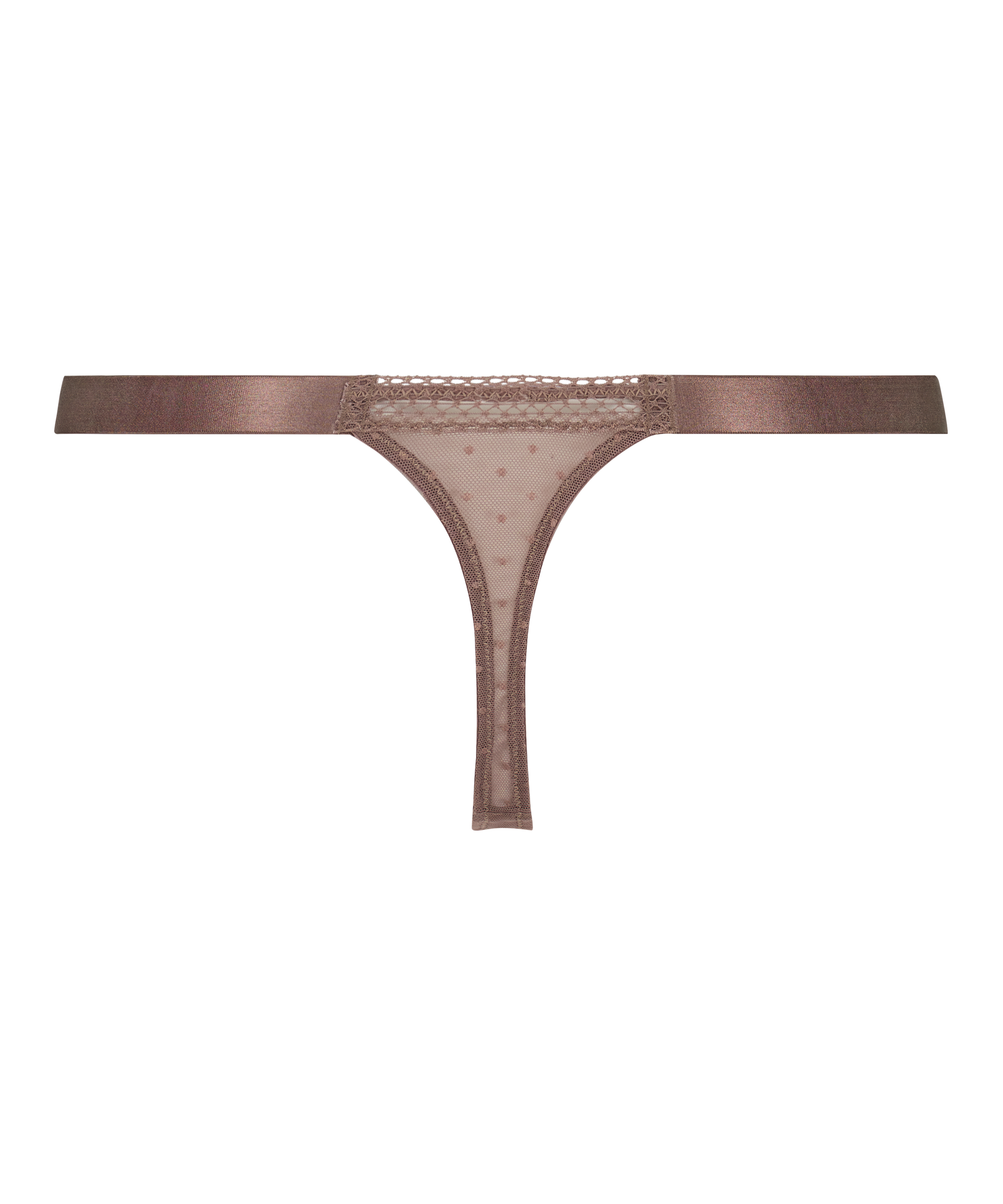 Bessie high-cut thong, Brown, main
