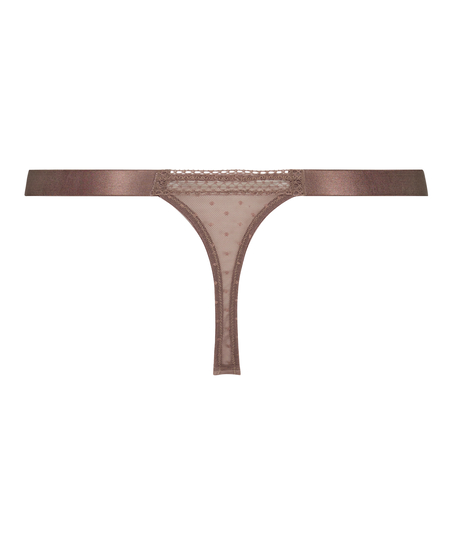 Bessie high-cut thong, Brown
