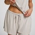 Pyjama Short Striped Jersey, Gray