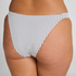 Highleg Bikini Bottom Stripes, White