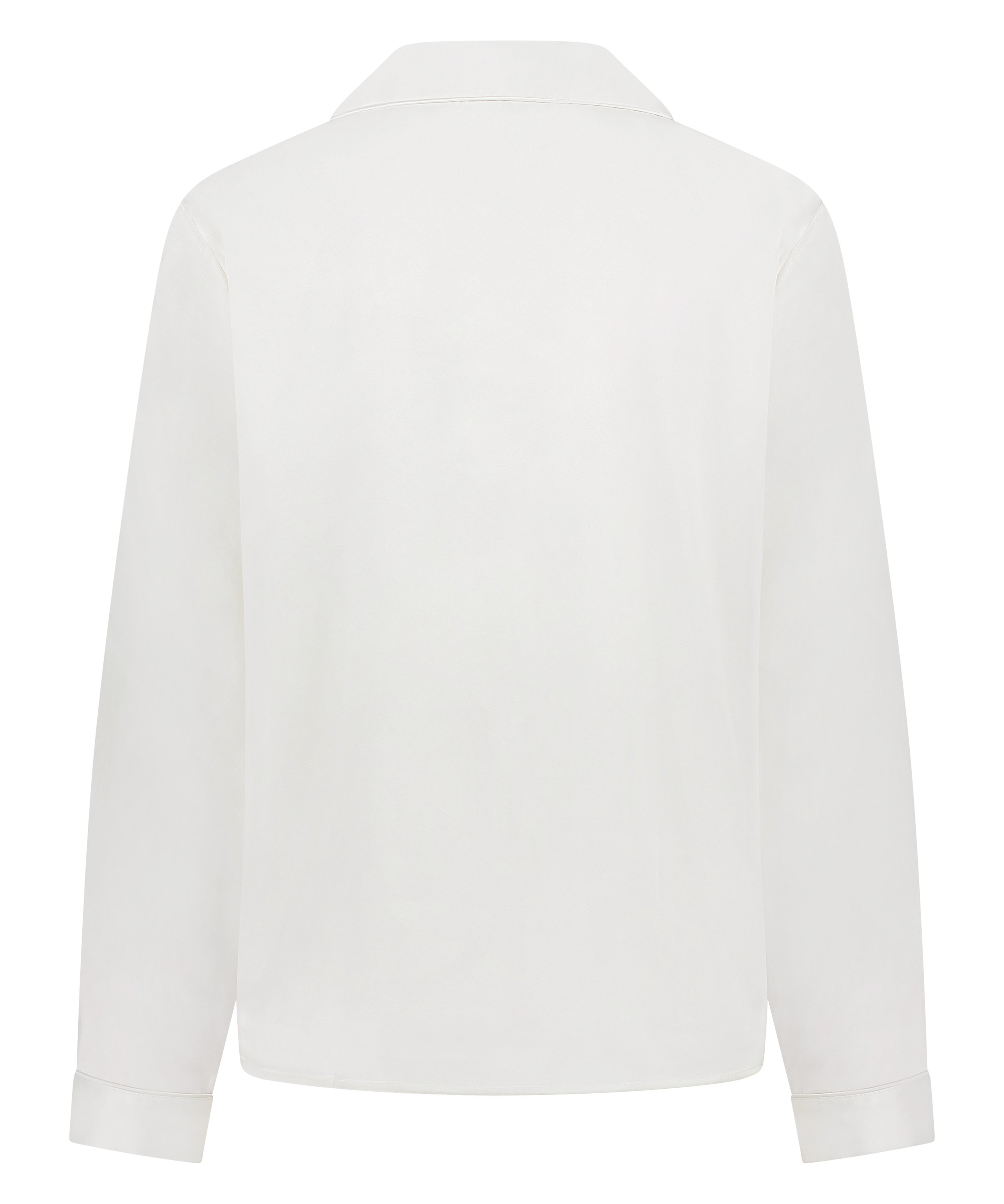 Satin Long-Sleeved Jacket, White, main