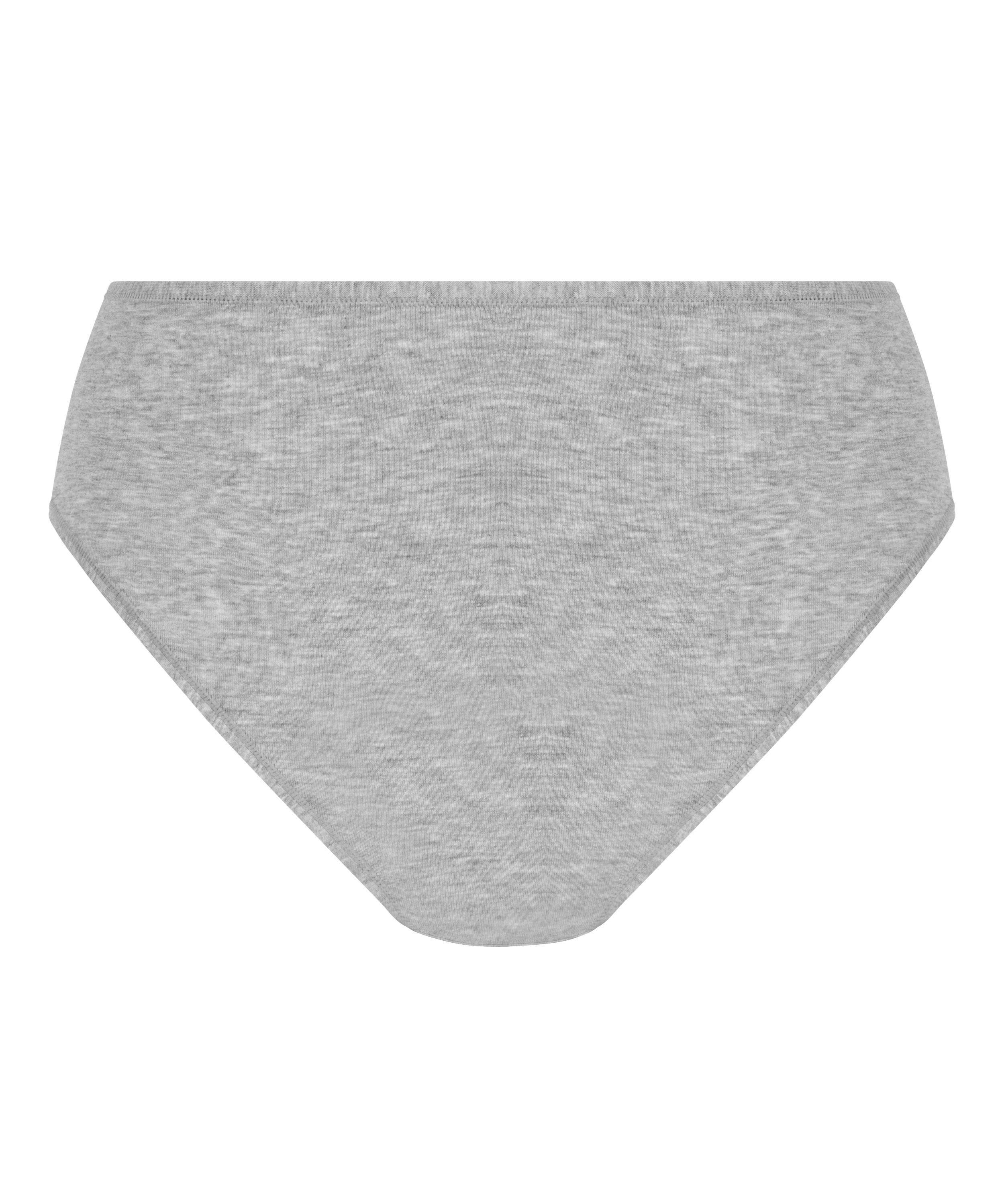 Cotton High Leg Brazilian, Gray, main