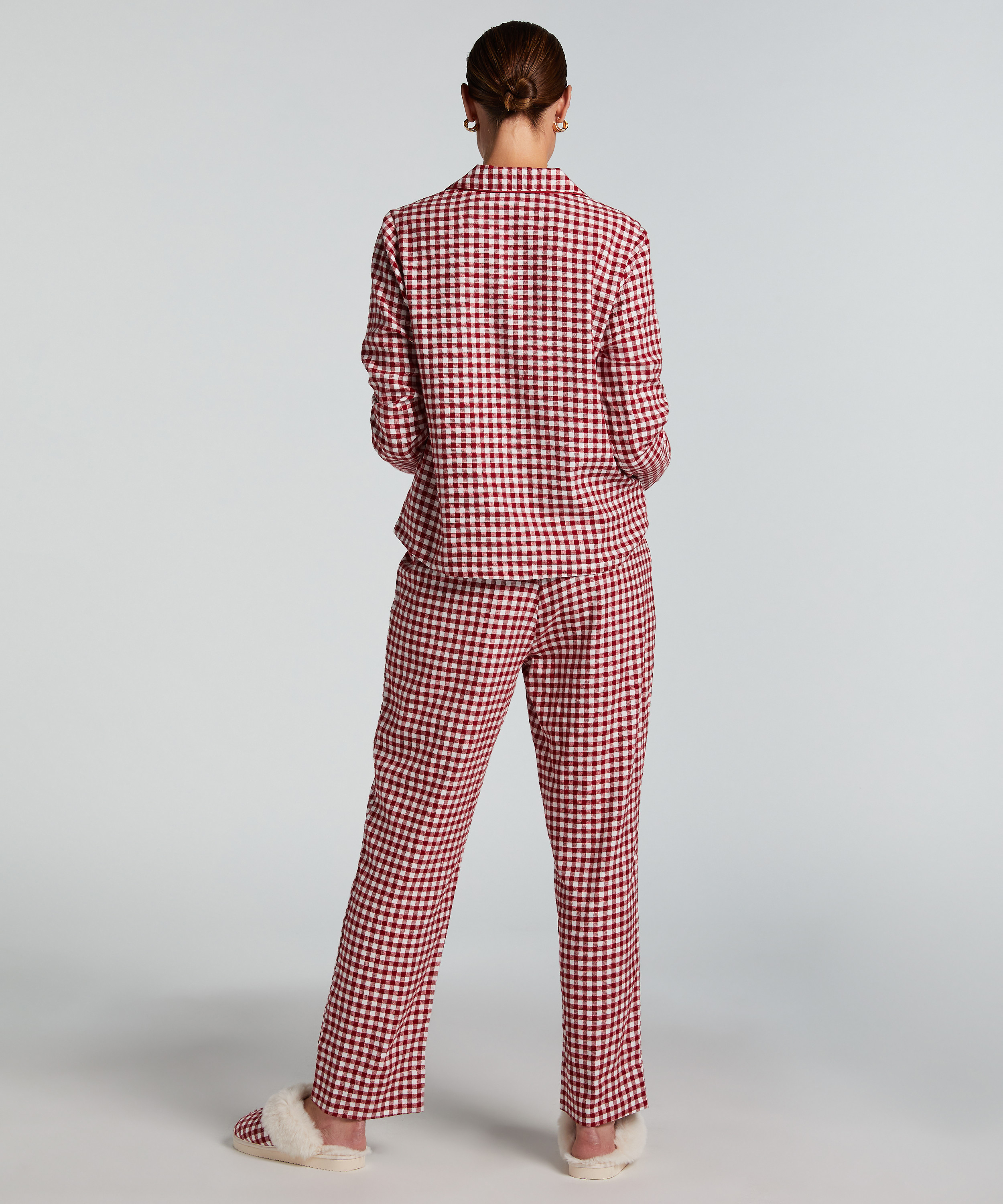 Flannel Pyjama Set, Red, main