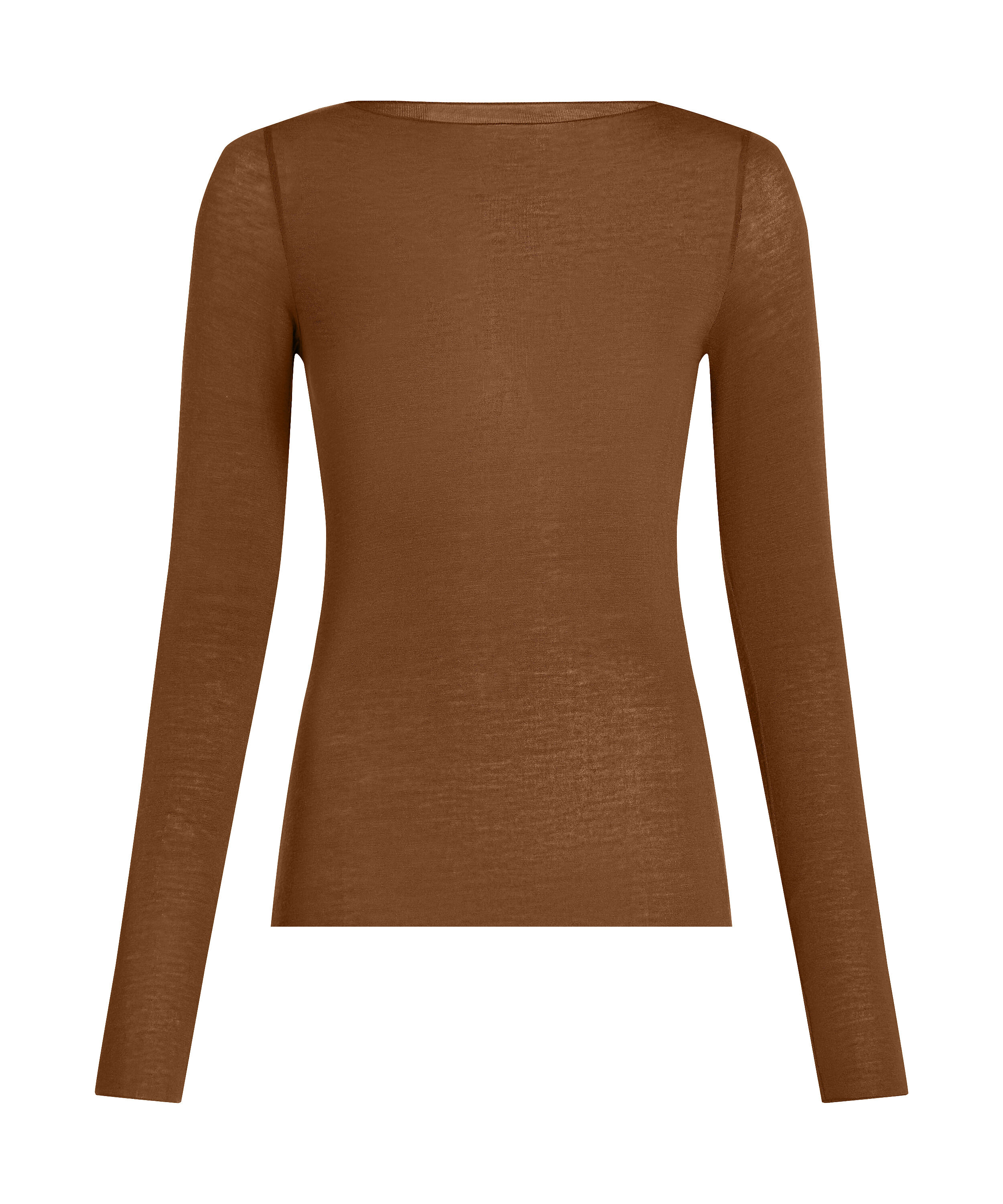 super soft Boatneck shirt with Cashmere, Brown