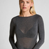 super soft Boatneck Shirt with Cashmere, Gray