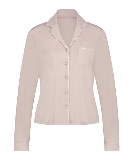 Essential Jersey Long-Sleeved Jacket, Beige