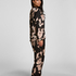 Satin Pants Flower, Black