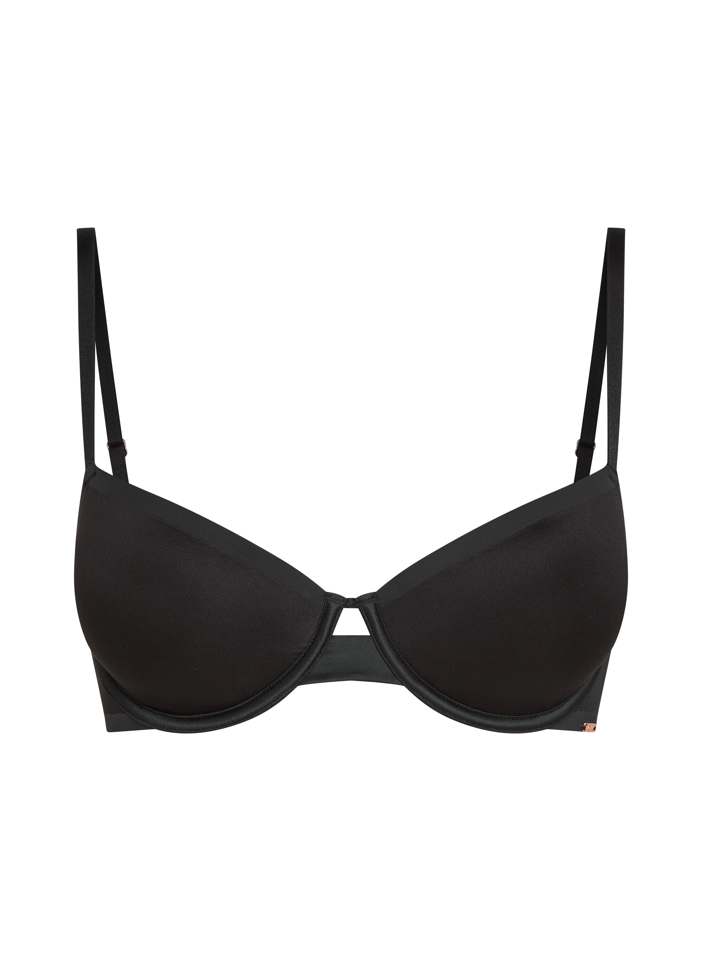 Essential Padded Underwired Push-Up Bra, Black, main