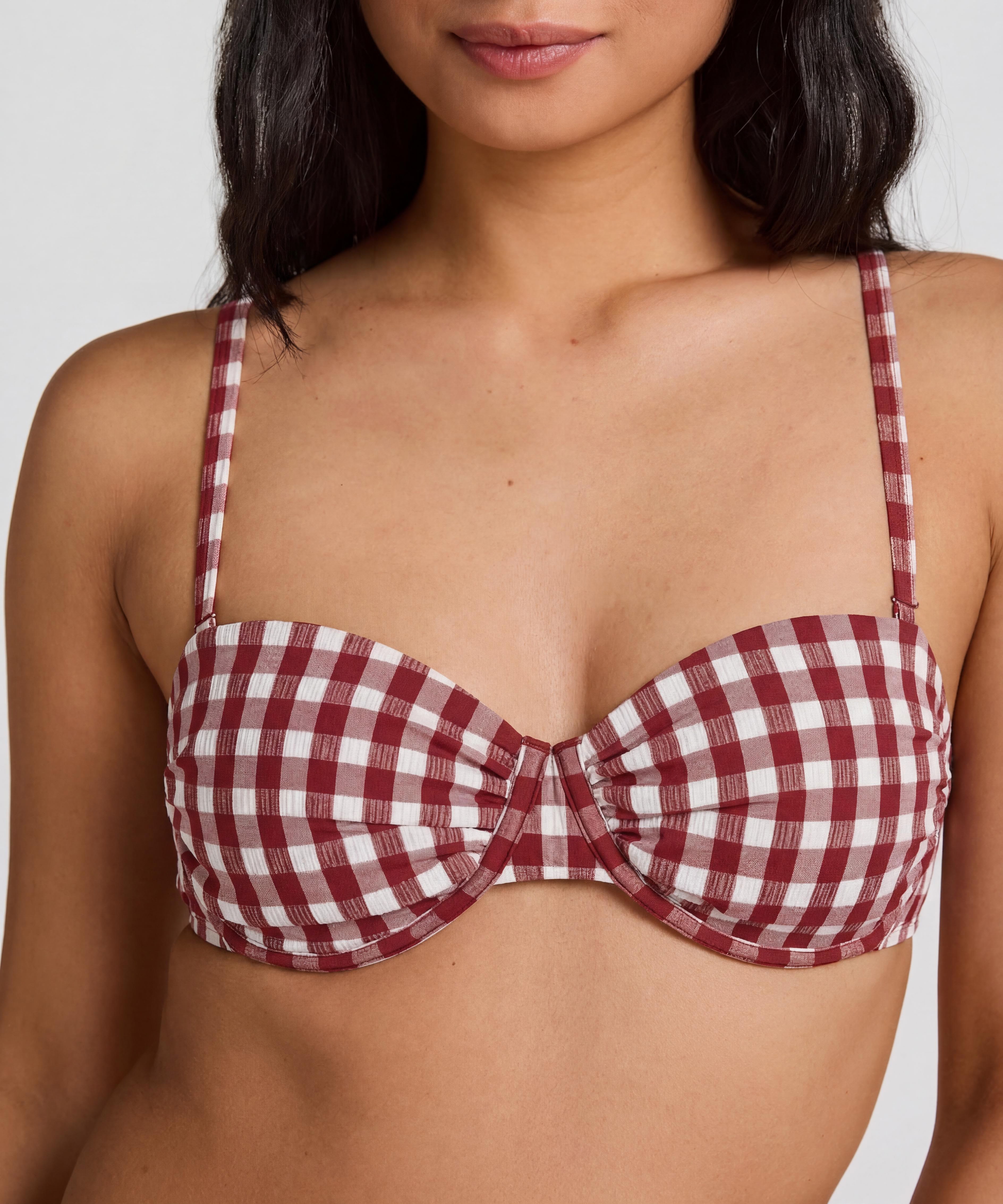 Padded Underwired Bikini Top Amalfi, Red, main