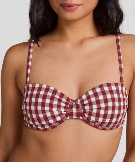 Padded Underwired Bikini Top Amalfi, Red