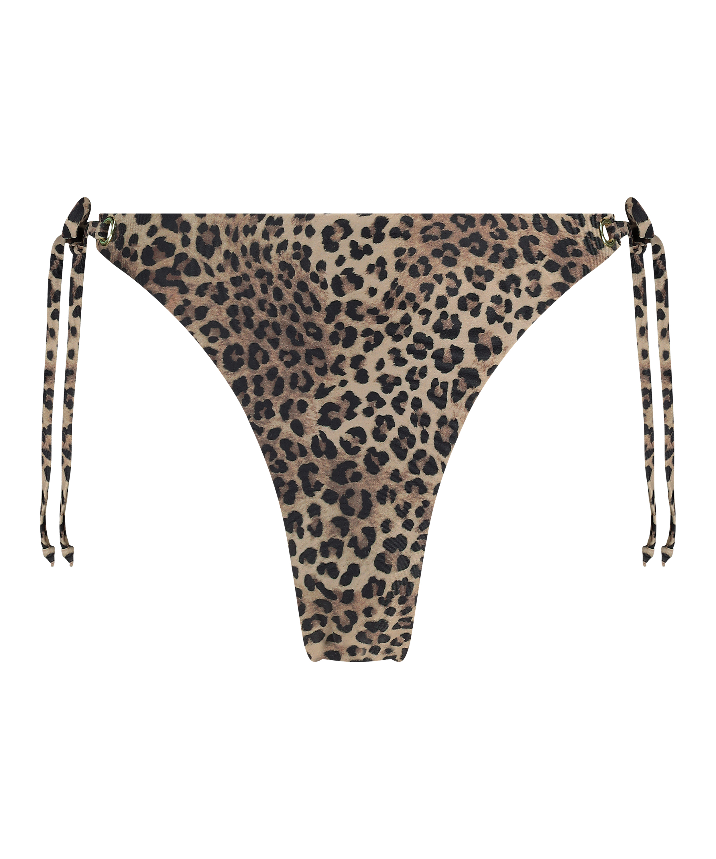 Cannes Cheeky Tanga Bikini Bottoms, Brown, main
