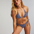 Lobos Triangle Bikini Top, Blue