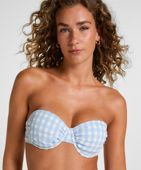 Padded Underwired Bikini Top Amalfi, Blue