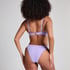 Scallop High-Leg Bikini Bottoms, Purple