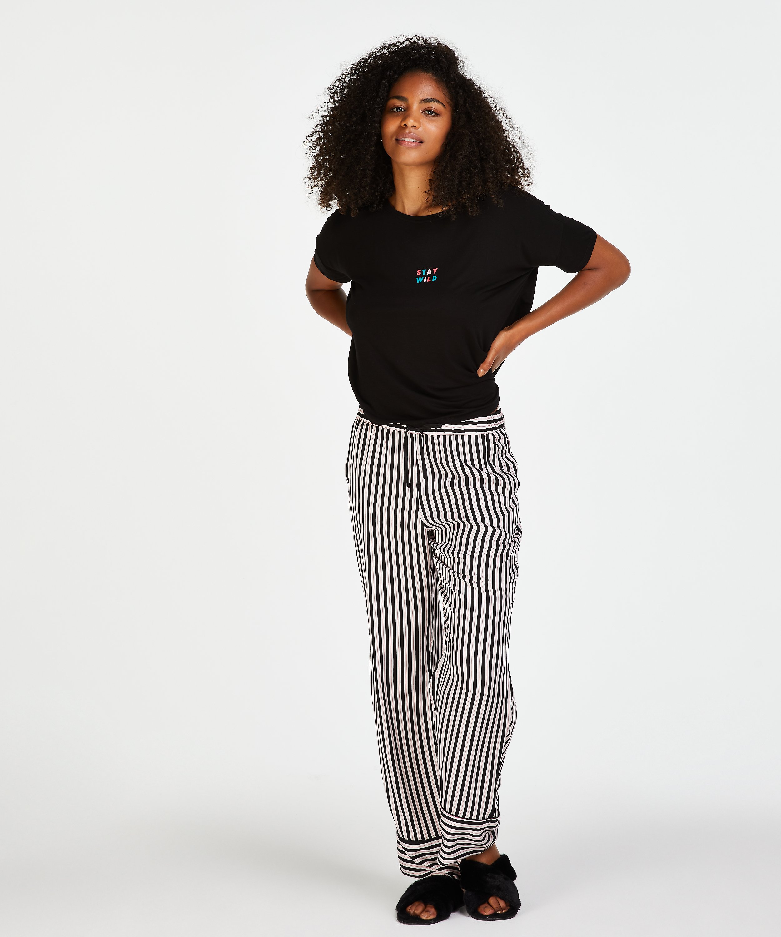 Woven Pants, Black, main