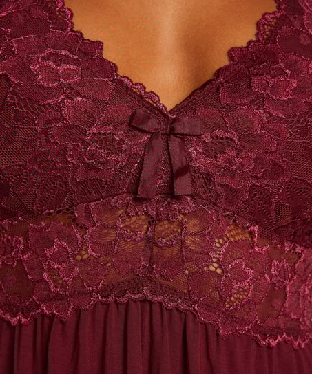 Nora Lace Slip Dress, Purple