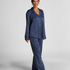 Ayla Satin Long-Sleeved Jacket, Blue