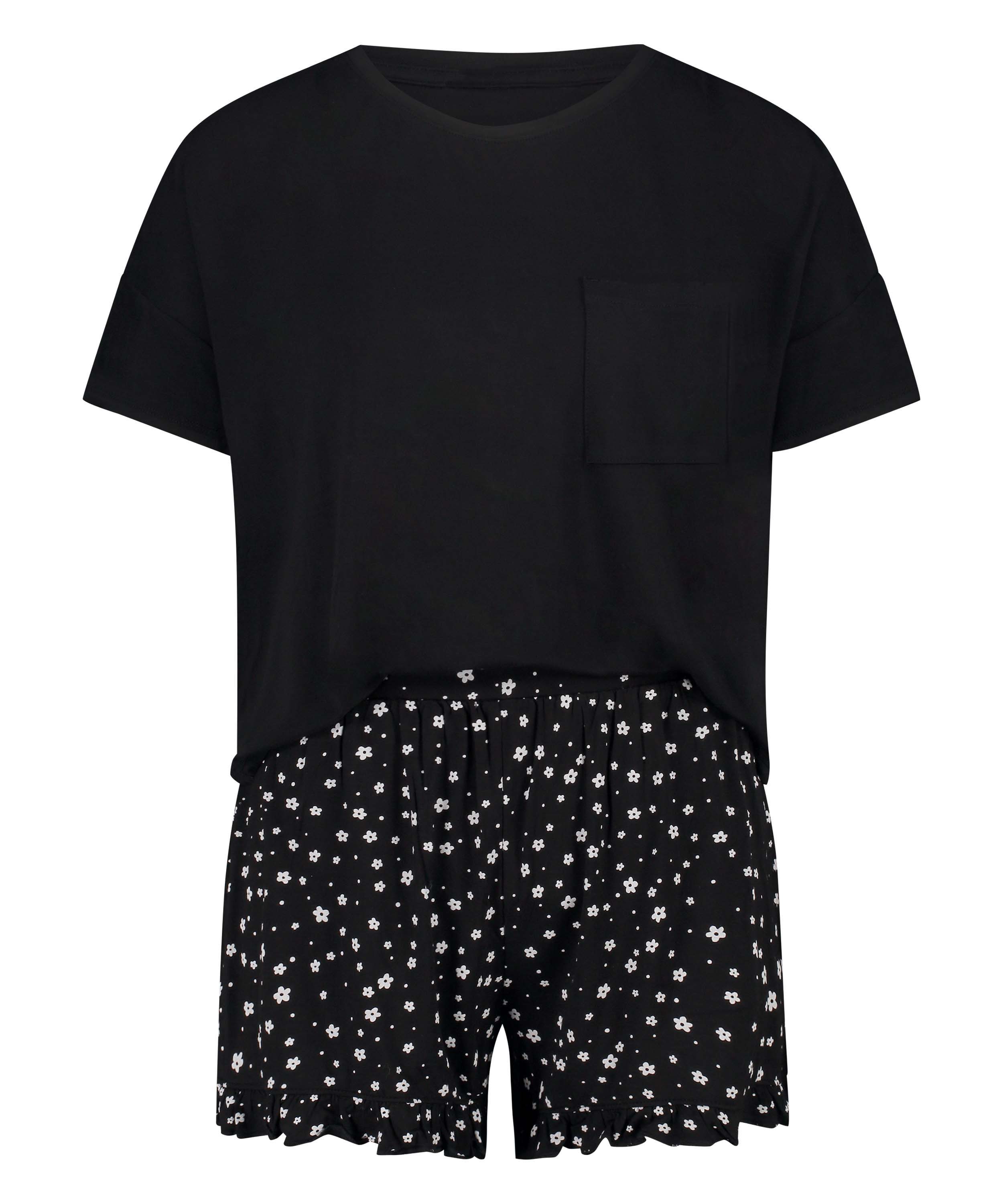 Short Pyjama Set, Black, main