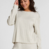 Pyjama Top Loose Pointelle, Gray
