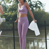HKMX High waisted seamless sport legging, Purple