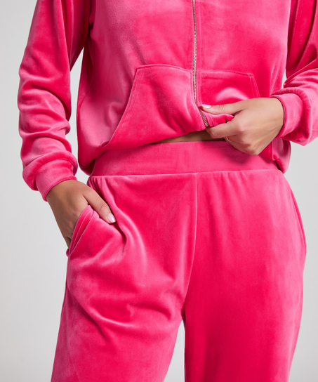Velours Pyjama Pants, Pink