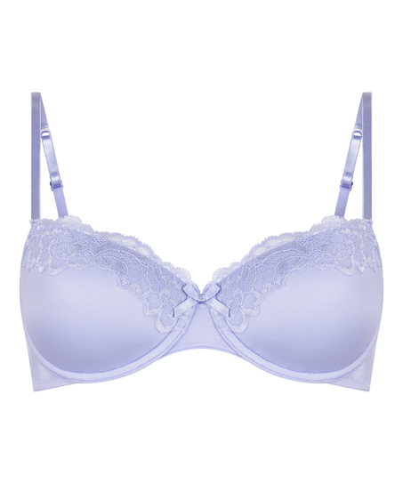 Lace & Shine Padded Underwired Bra, Purple
