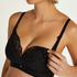 Rose Padded Maternity Nursing Bra, Black