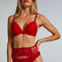Teddy Padded Push-Up Underwired Bra, Red