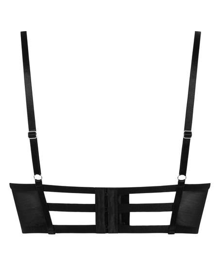 Vera Padded Longline Underwired Bra, Black