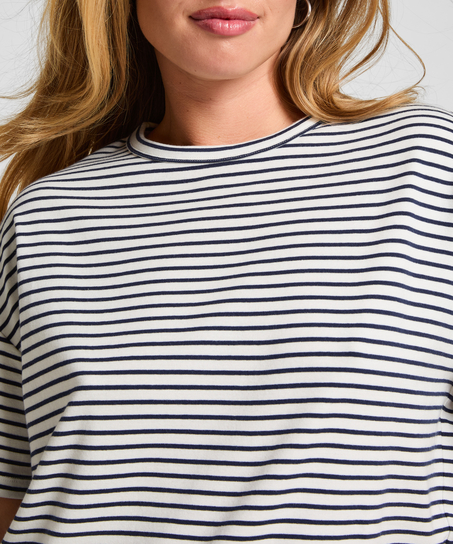 Pyjama Top Striped Jersey, Blue