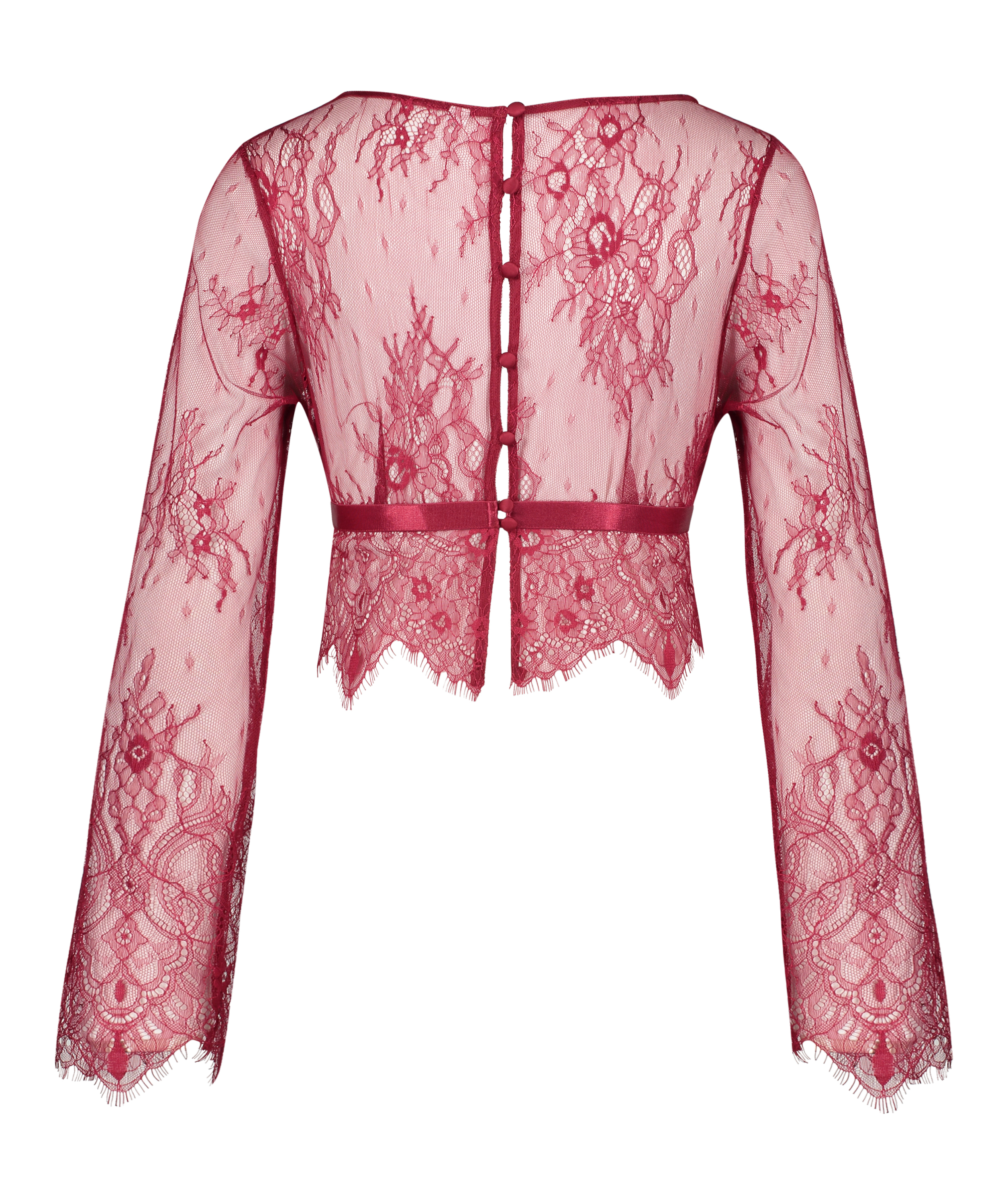 All-over Lace Top, Red, main