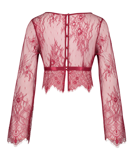 All-over Lace Top, Red