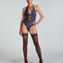 Stay Ups 15 Denier Lace, Blue
