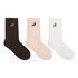 Socks 3 Pair Cotton, Pink
