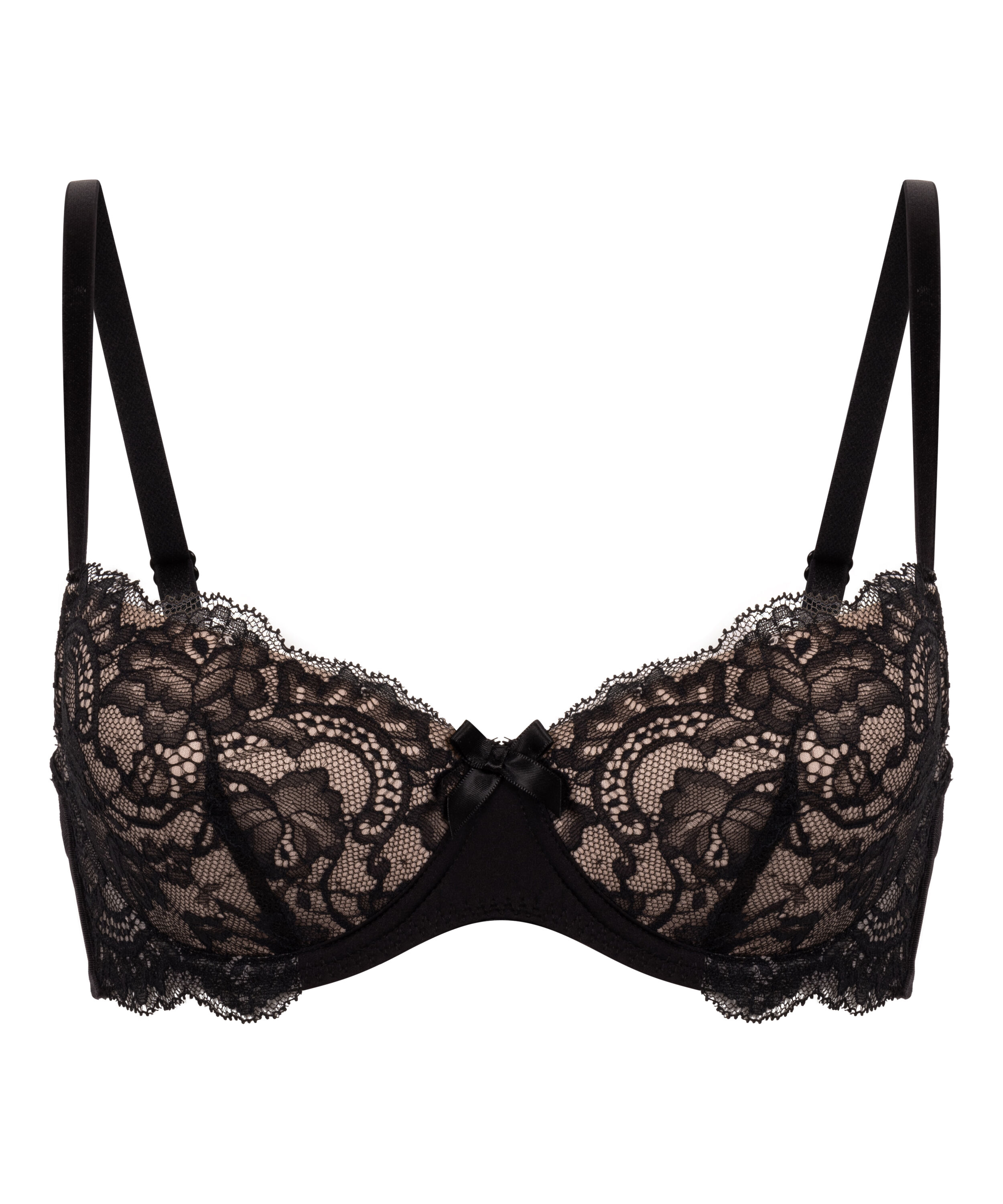 Teddy Padded Underwired Bra, Black