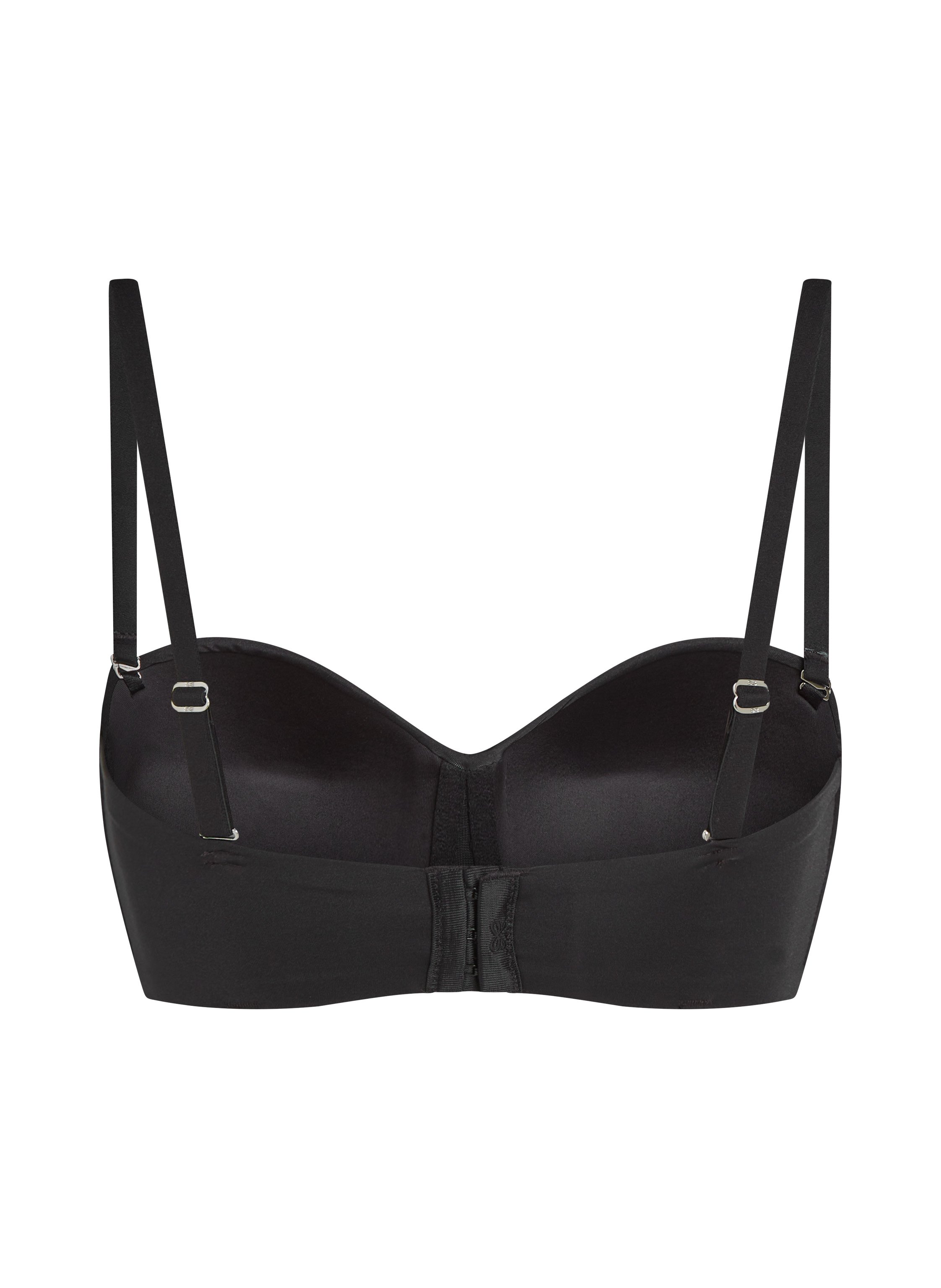 Smooth Padded Underwired Strapless Push-Up Bra, Black, main