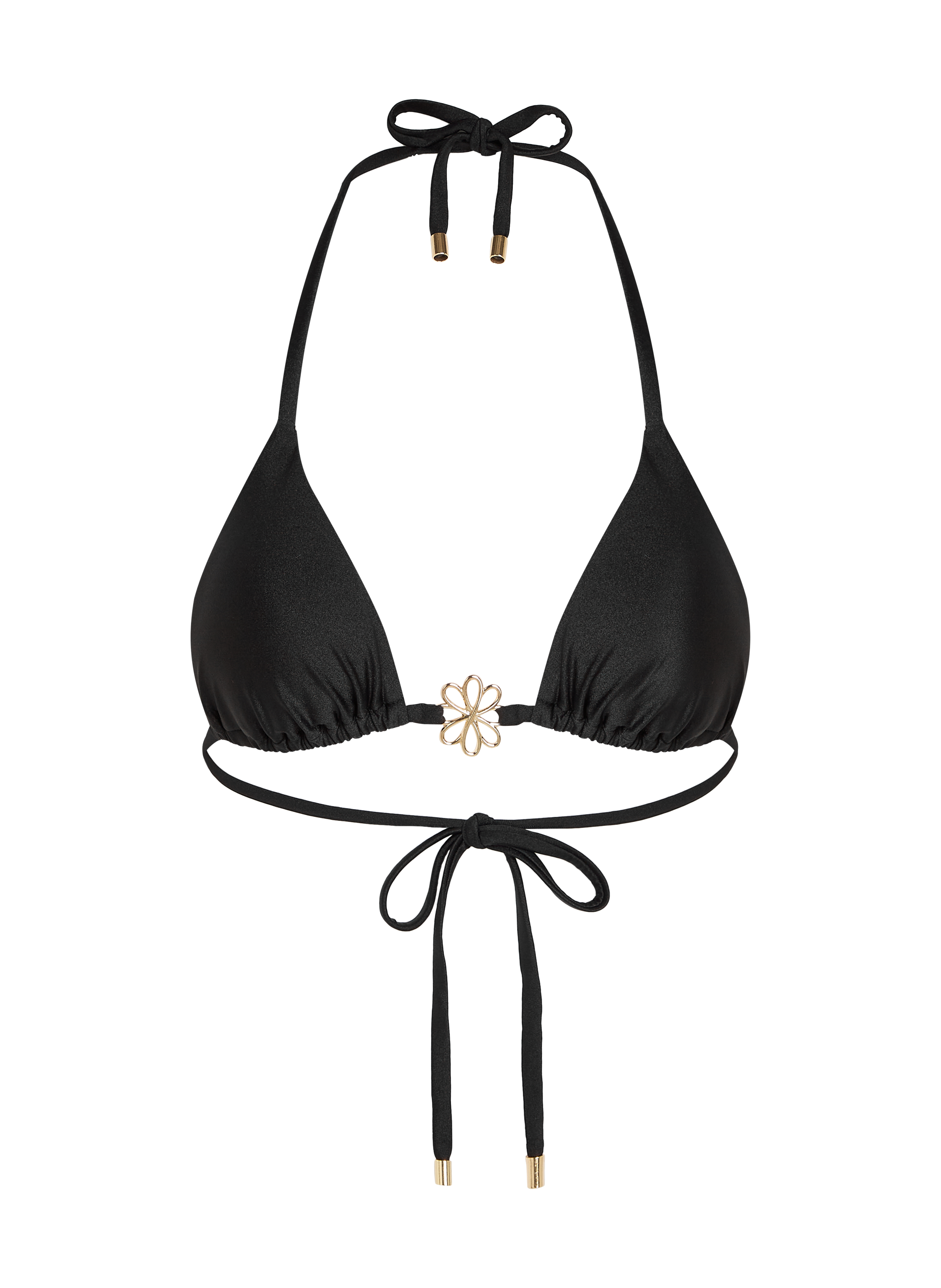 Yucatan Triangle Bikini Top, Black, main