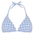 Amalfi Triangle Bikini Top, Blue
