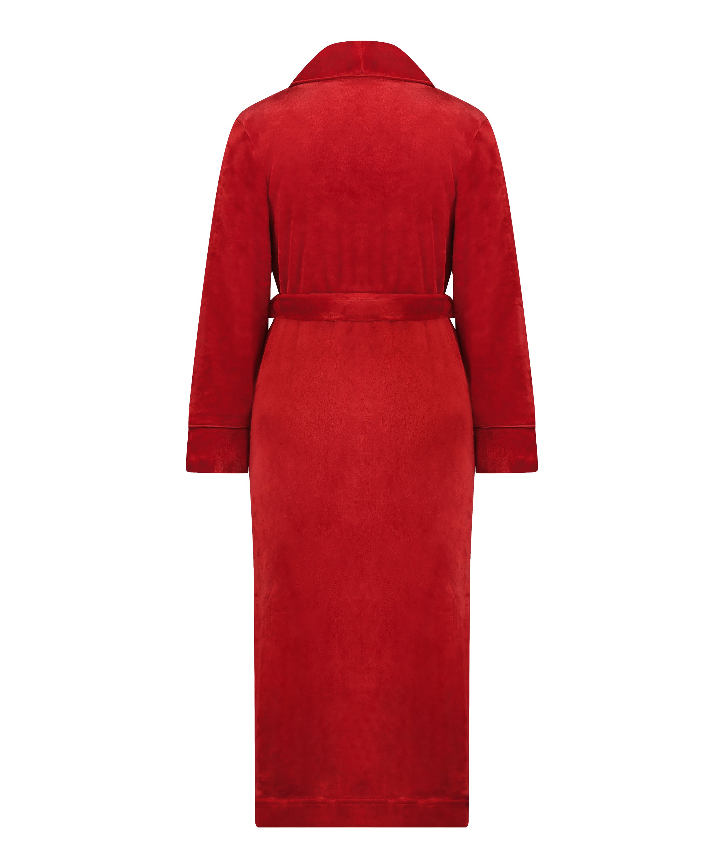 Fleece Bathrobe, Red, main