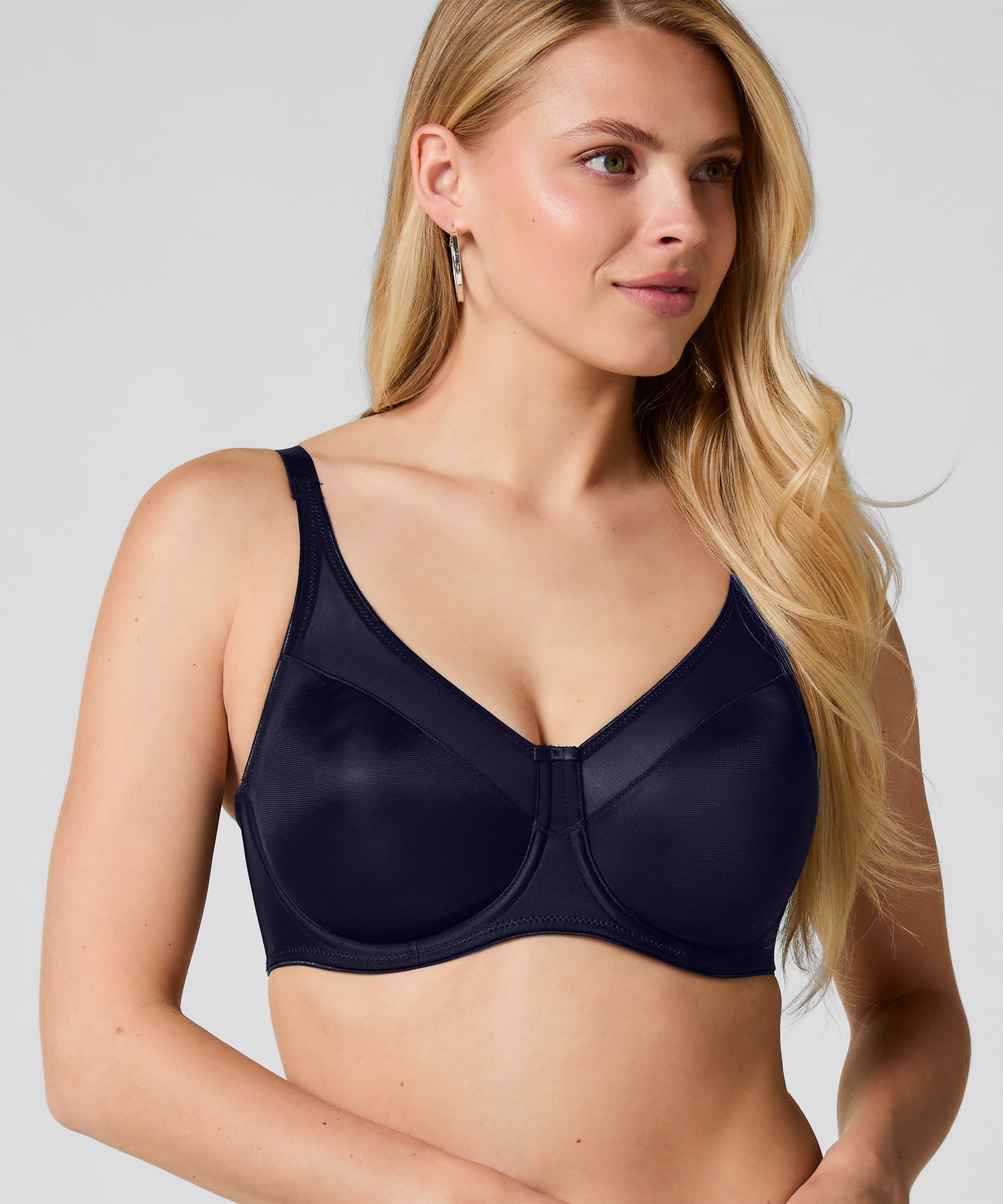 Nina Non-Padded Underwired Minimizer Bra, Blue, main