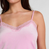Velours Lace Cami Top, Pink