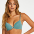 Plunge Padded Underwired Bra, Green