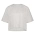 Short-sleeve velours top, Gray