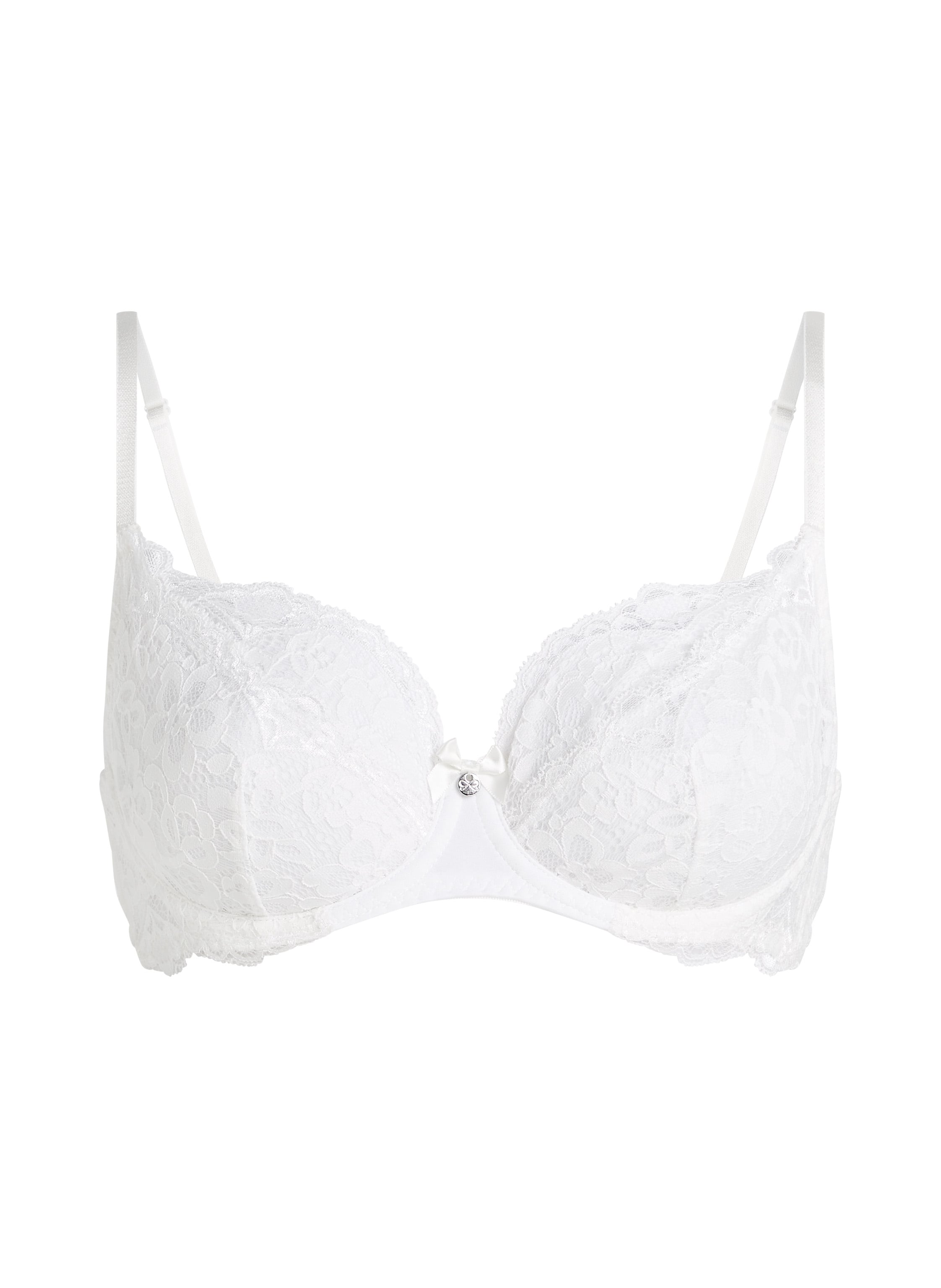 Marine Non-Padded Underwired Bra, White, main