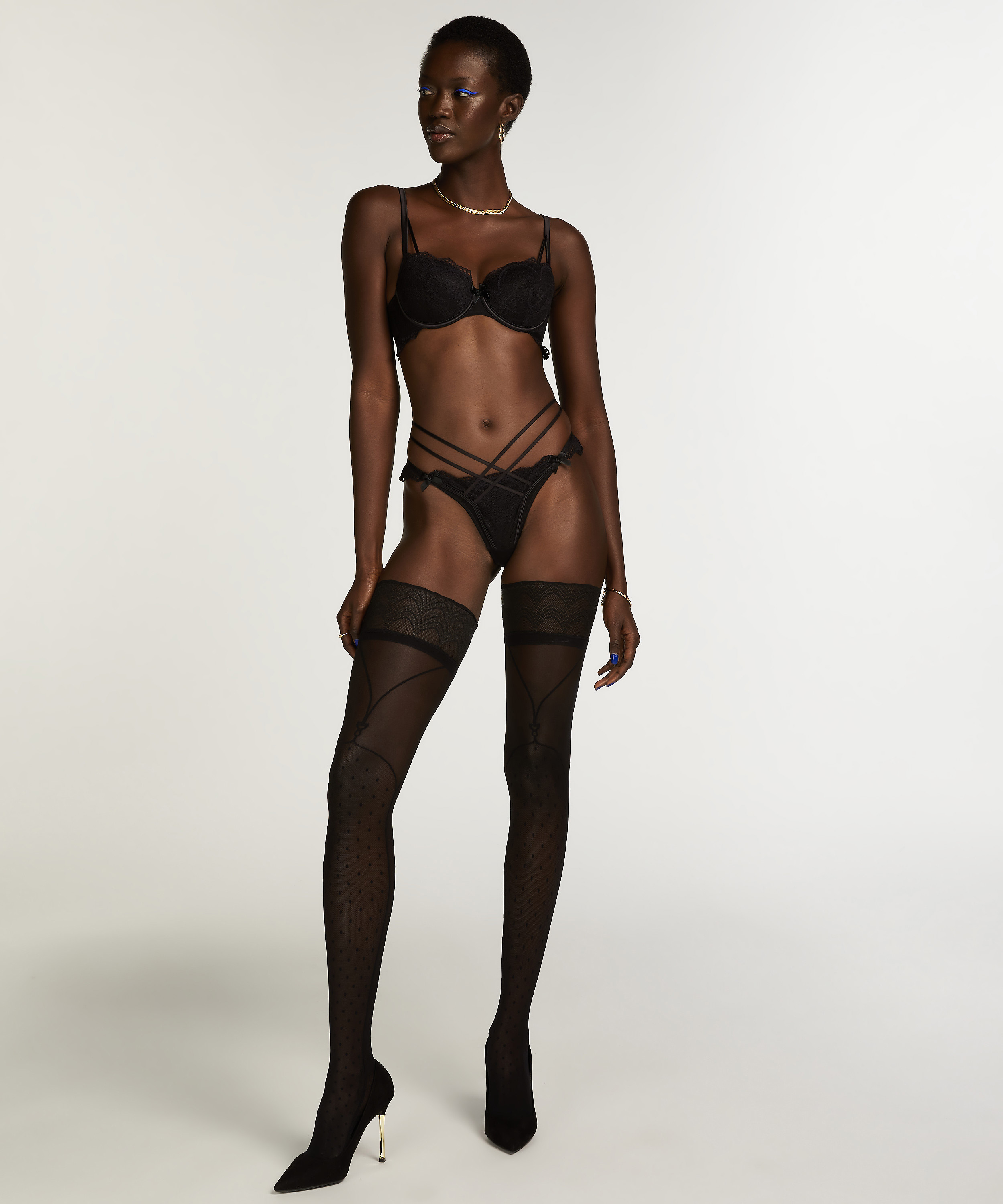 Stocking Fleur Nyakim, Black, main