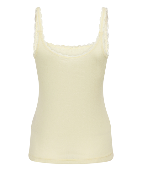 Pointelle Singlet, Yellow