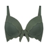 Scallop Glam padded underwired bikini top, Green