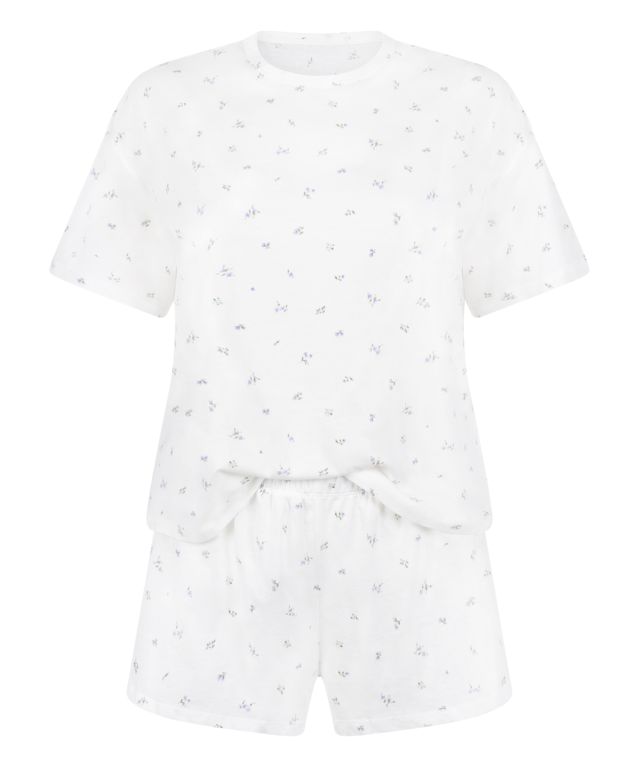 Pyjama Set Cotton, White, main