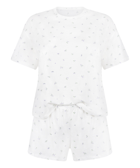 Pyjama Set Cotton, White